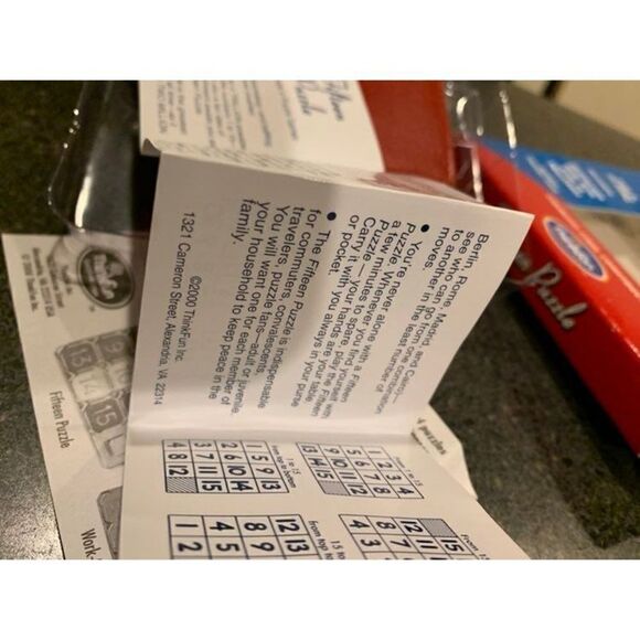 VINTAGE GAME FIFTEEN TILE STAINLESS STEEL PUZZLE - Picture 5 of 5